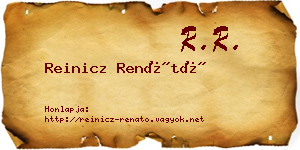 Reinicz Renátó névjegykártya
